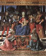 Domenicho Ghirlandaio Thronende Madonna mit den Erzengeln Michael und Raffael sowie den Bischofen Zenobius and justus France oil painting artist